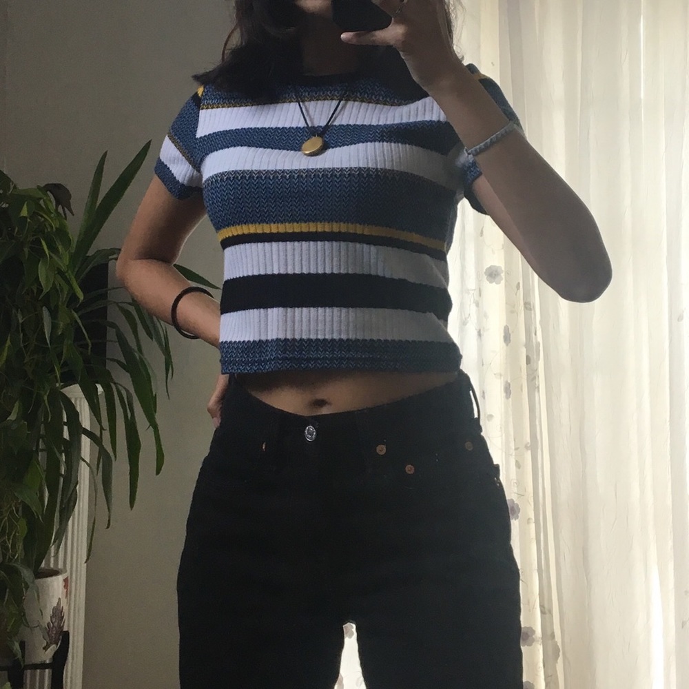 striped crop top